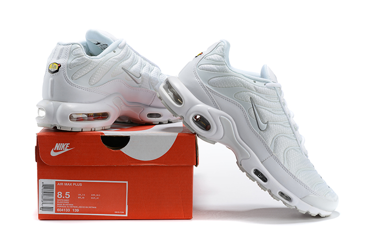 2021 Nike Air Max Plus Pure White Running Shoes - Click Image to Close